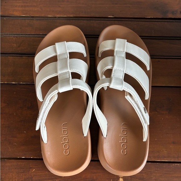 Cobian Cream and Tan Amalfi Sandals - Picture 1 of 6